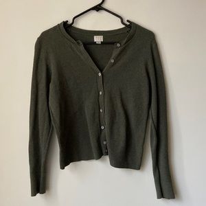Forest Green button up Cardigan